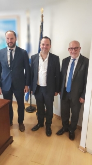 Συνάντηση εργασίας του Αντιπεριφερειάρχη Π.Σακελλαρόπουλου με το Γ.Γ. Τουριστικής Πολιτικής & Ανάπτυξης, Μύρων Φλουρή