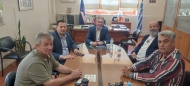 Συνάντηση του Αντιπεριφερειάρχη Θ. Βασιλόπουλου με τον Δήμαρχο Ερυμάνθου Θ. Μπαρή για την εγκατάσταση συστημάτων πυρανίχνευσης και πυρασφάλειας