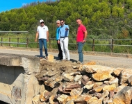 Αντιπλημμυρική θωράκιση γέφυρας Πηνειακού Λάδωνα στην Τ.Κ. Βάλμης