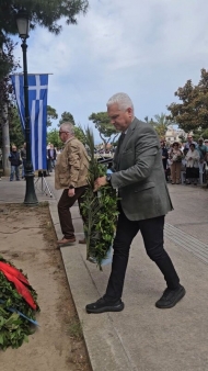 Ο Αντιπεριφερειάρχης Φ. Ζαΐμης στις εκδηλώσεις εορτασμού των Εθνικών Αγώνων κατά του ναζισμού