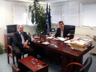 Συνάντηση του Γ. Αλεξόπουλου με τον πρόεδρο του Επιμελητηρίου Π. Μαρλαφέκα